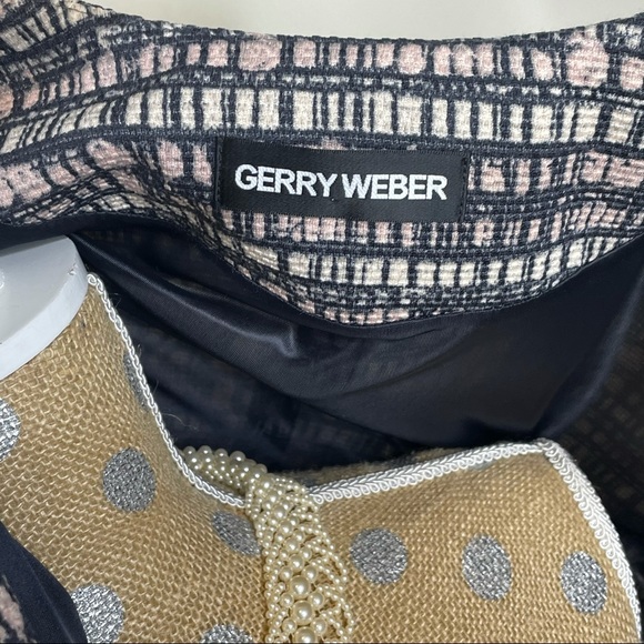 Gerry Weber Zip Crew Neck Plaid Square Pattern Full Zip Casual Dress Jacket - Picture 11 of 12